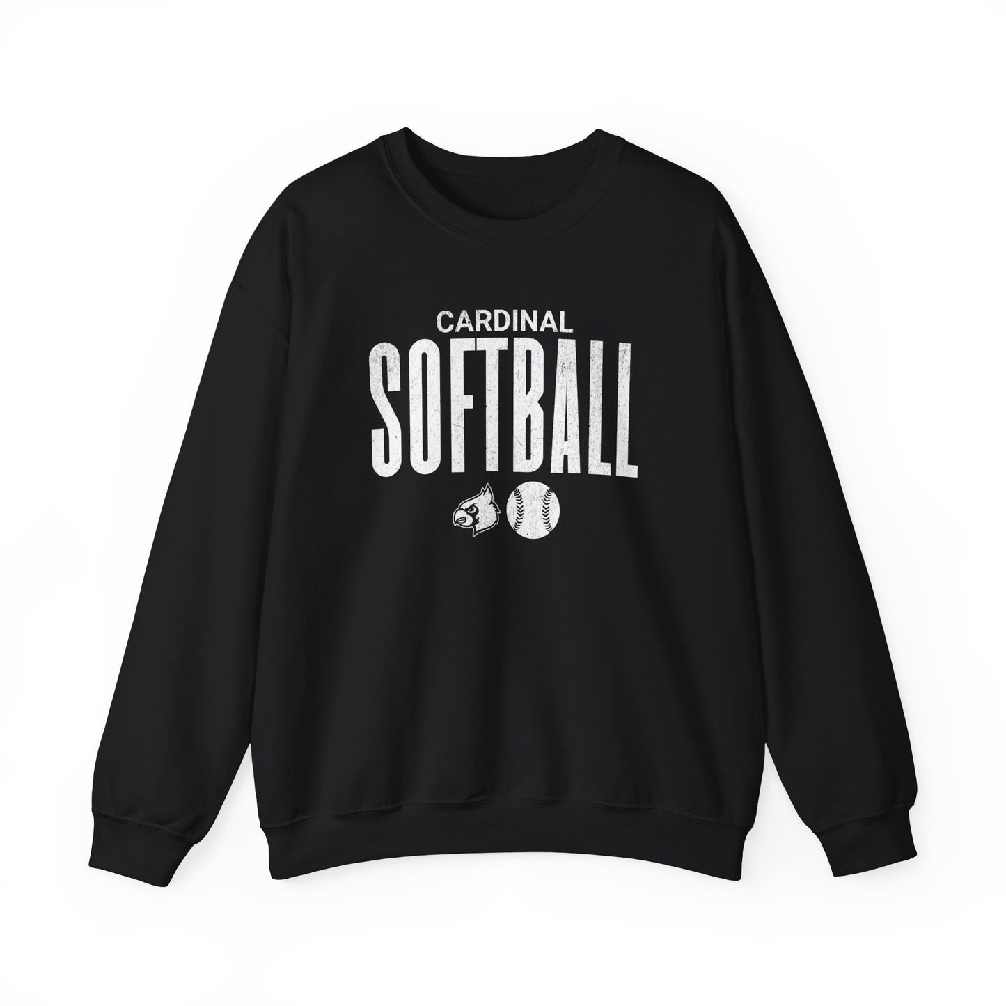 Vintage Cardinal Softball - Unisex Heavy Blend™ Crewneck Sweatshirt
