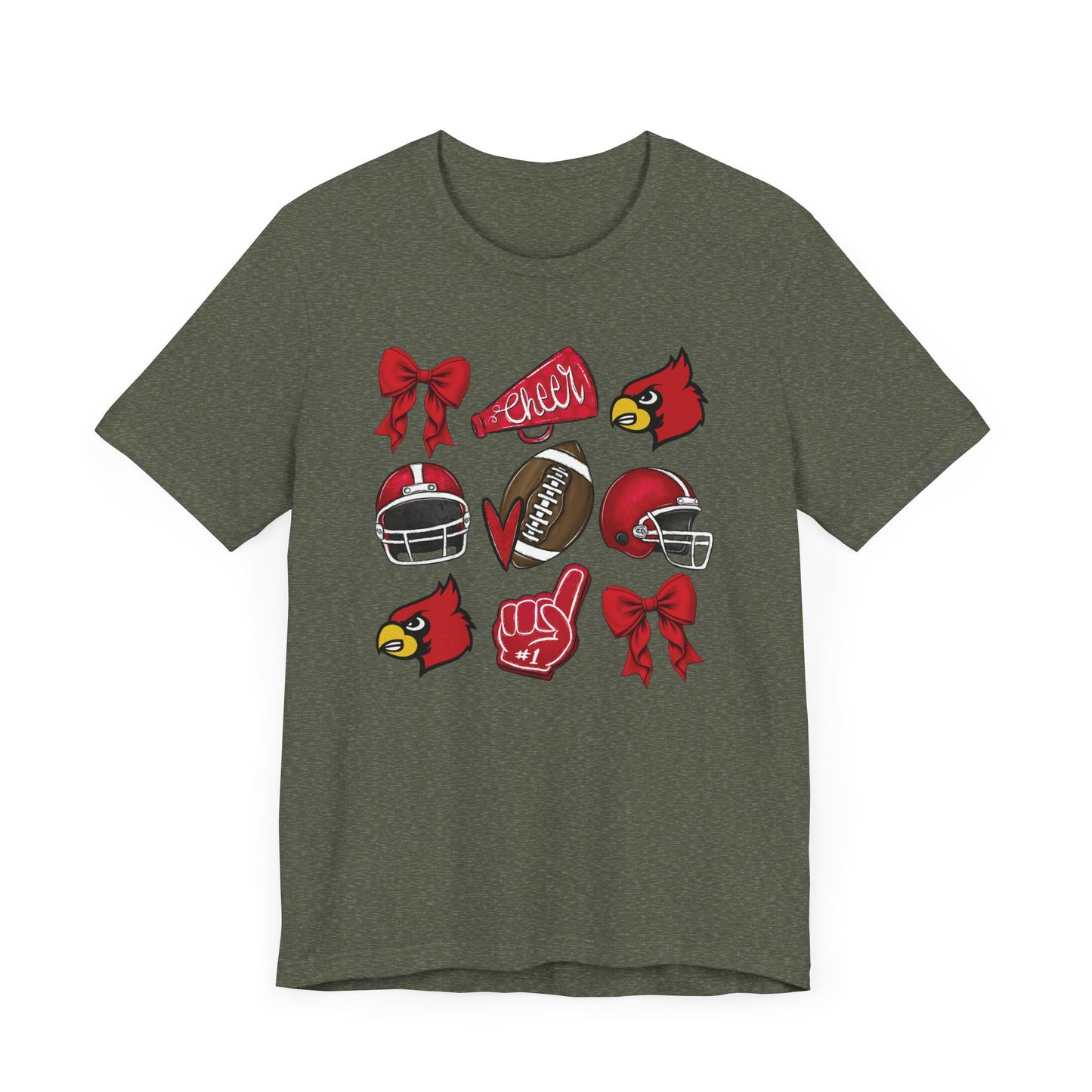Football and Cheer Coquette - Bella + Canvas Short Sleeve Tee