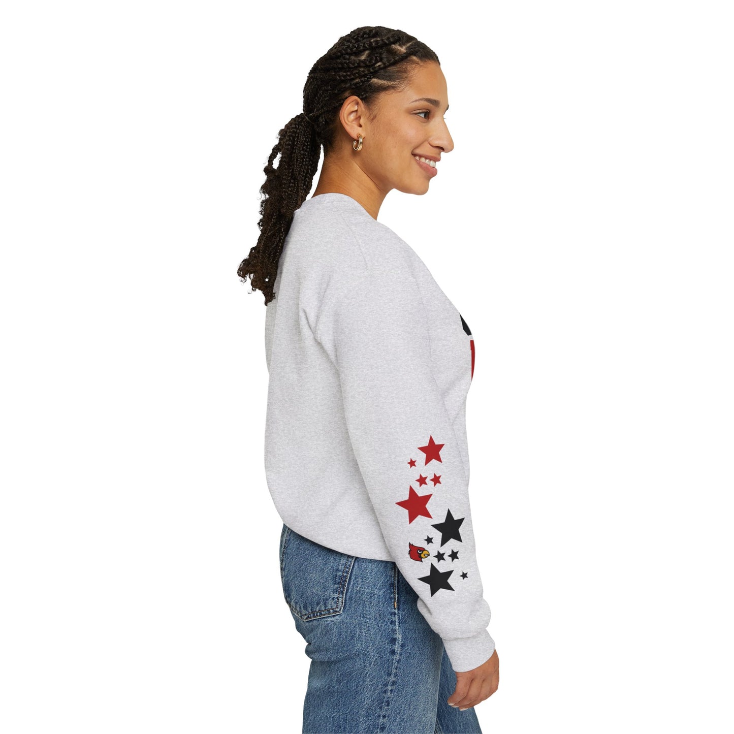 Cardinals Nation with Star Sleeves - Unisex Heavy Blend™ Crewneck Sweatshirt