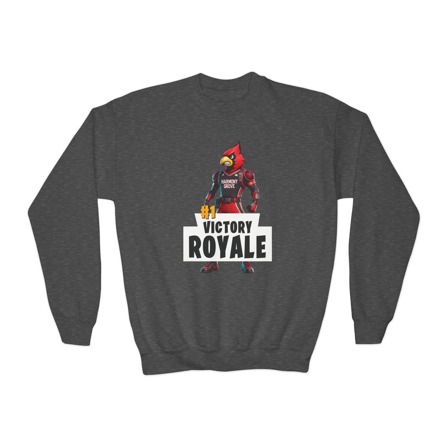 Harmony Grove Cardinals Victory Royale - Youth Crew Sweatshirt