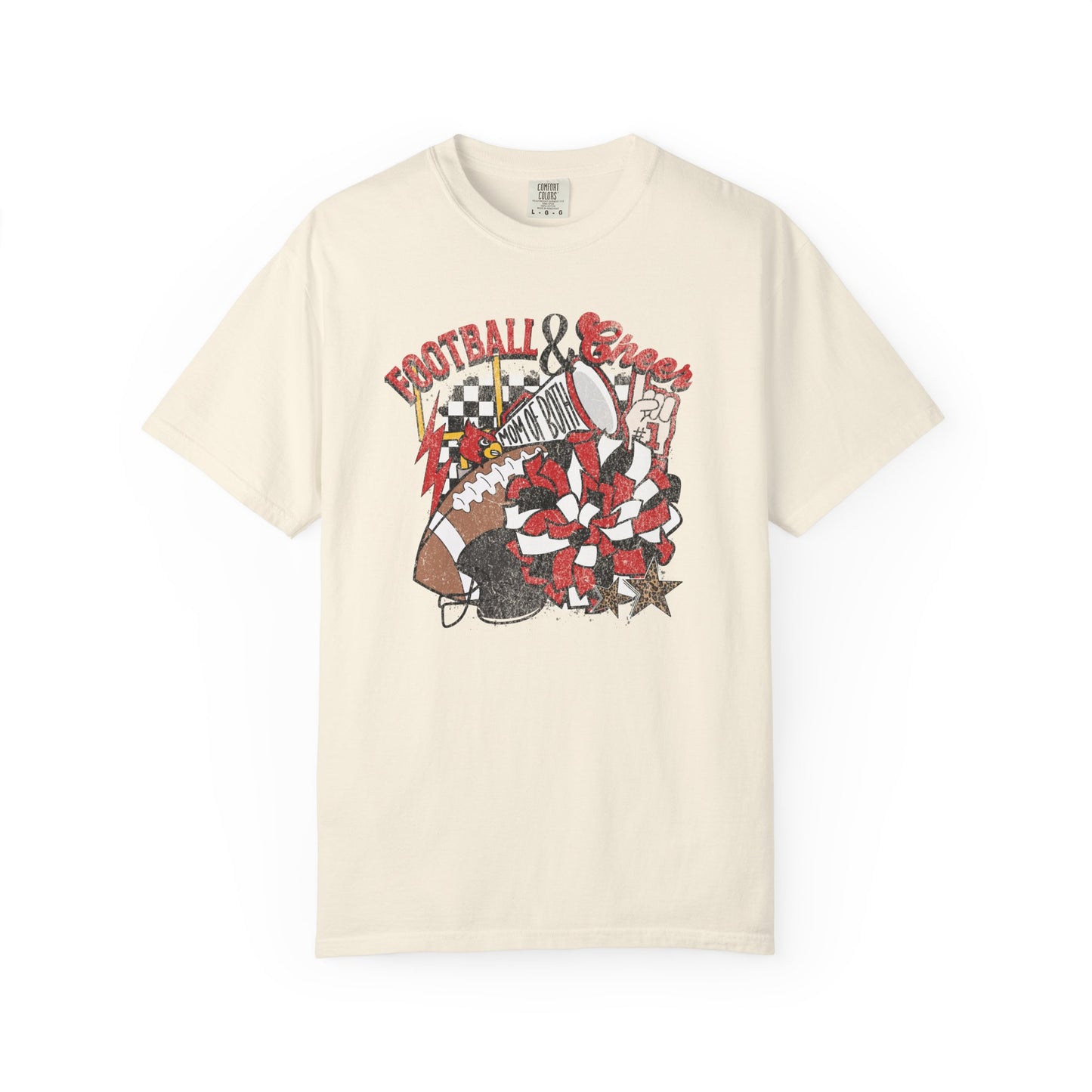 Cheer and Football Mom of Both - Comfort Colors T Shirt