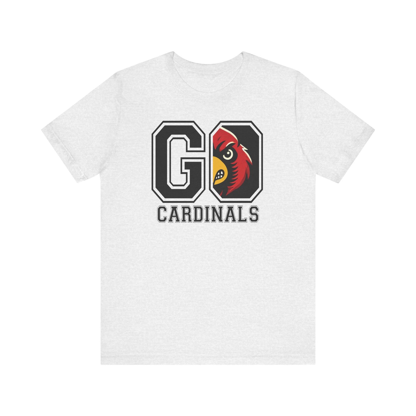 Go Cardinals Red Mascot - Bella + Canvas Short Sleeve Tee