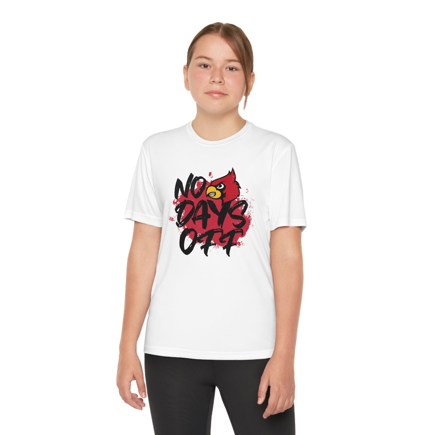 No Days Off Cardinal - Youth Sport-Tek® Competitor™ Tee