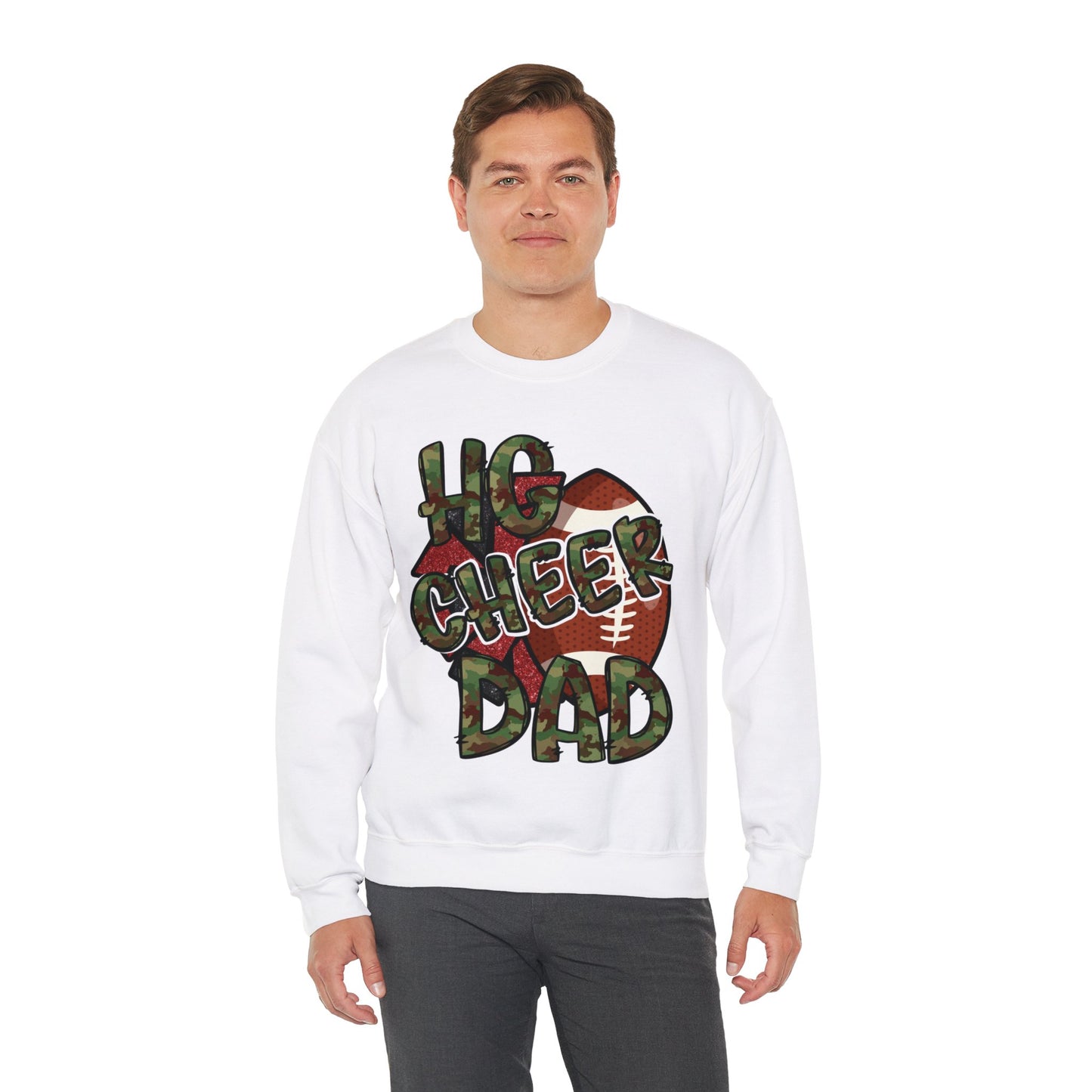 HG Cheer Dad - Unisex Heavy Blend™ Crewneck Sweatshirt