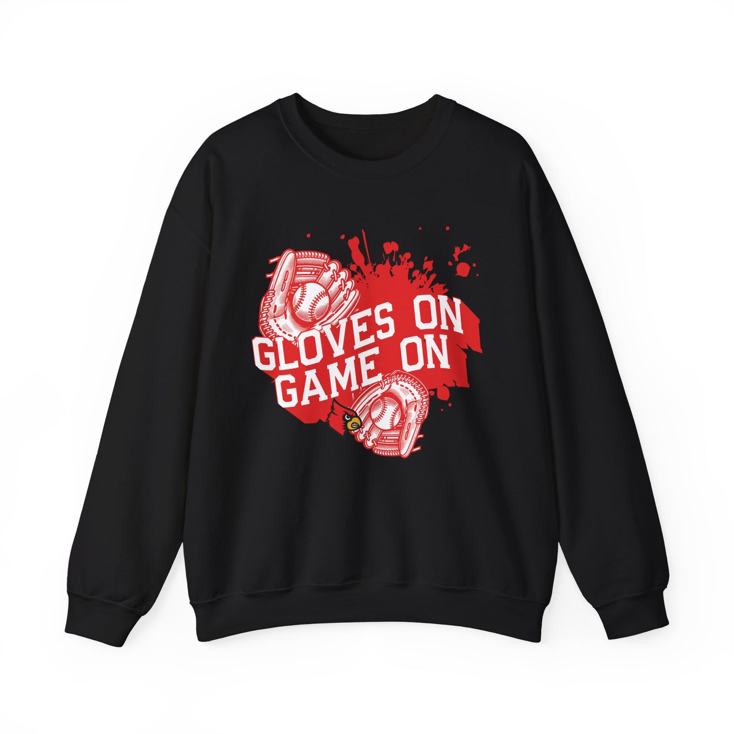 Gloves on Game On Softball and Baseball - Unisex Heavy Blend™ Crewneck Sweatshirt