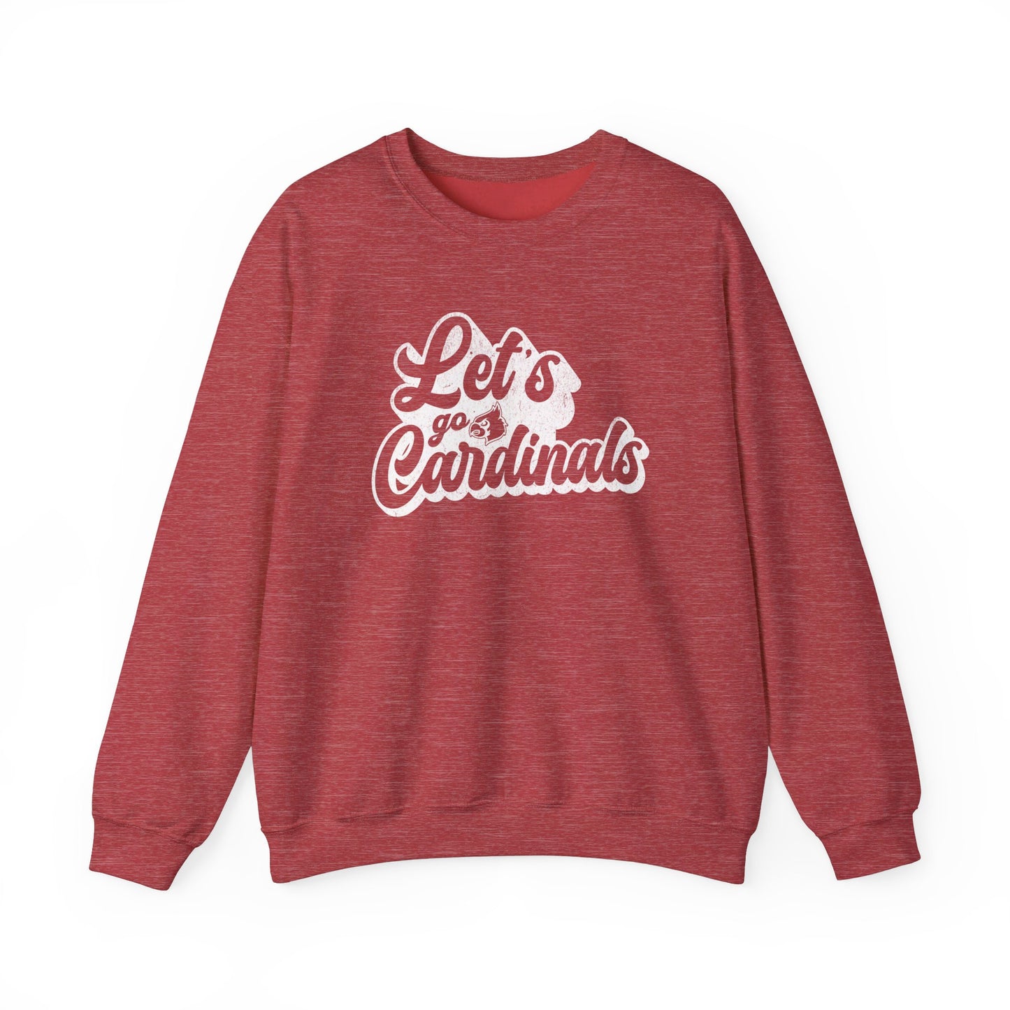 Vintage Let's Go Cardinals - Unisex Heavy Blend™ Crewneck Sweatshirt