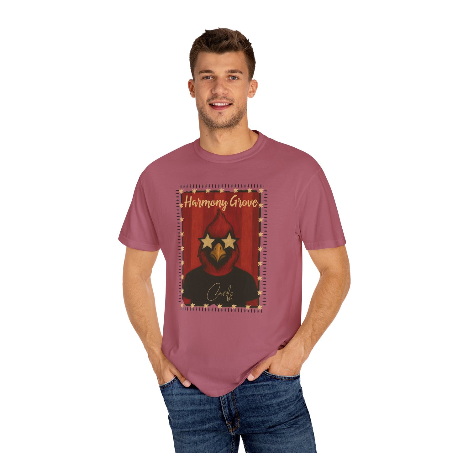 Harmony Grove Cards Painted Cardinal - Comfort Colors T Shirt