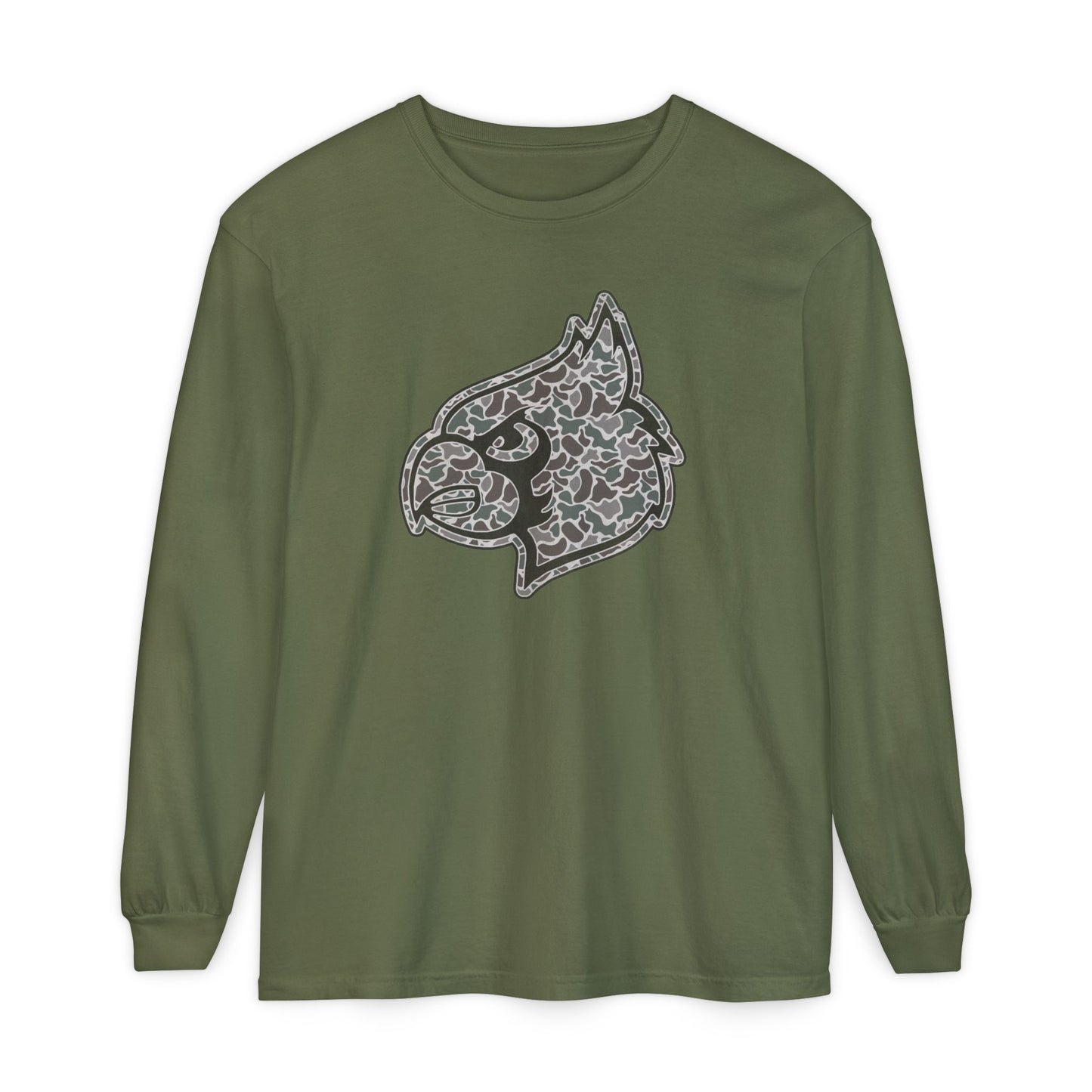 Old School Camo Cardinal - Comfort Colors Long Sleeve T-Shirt