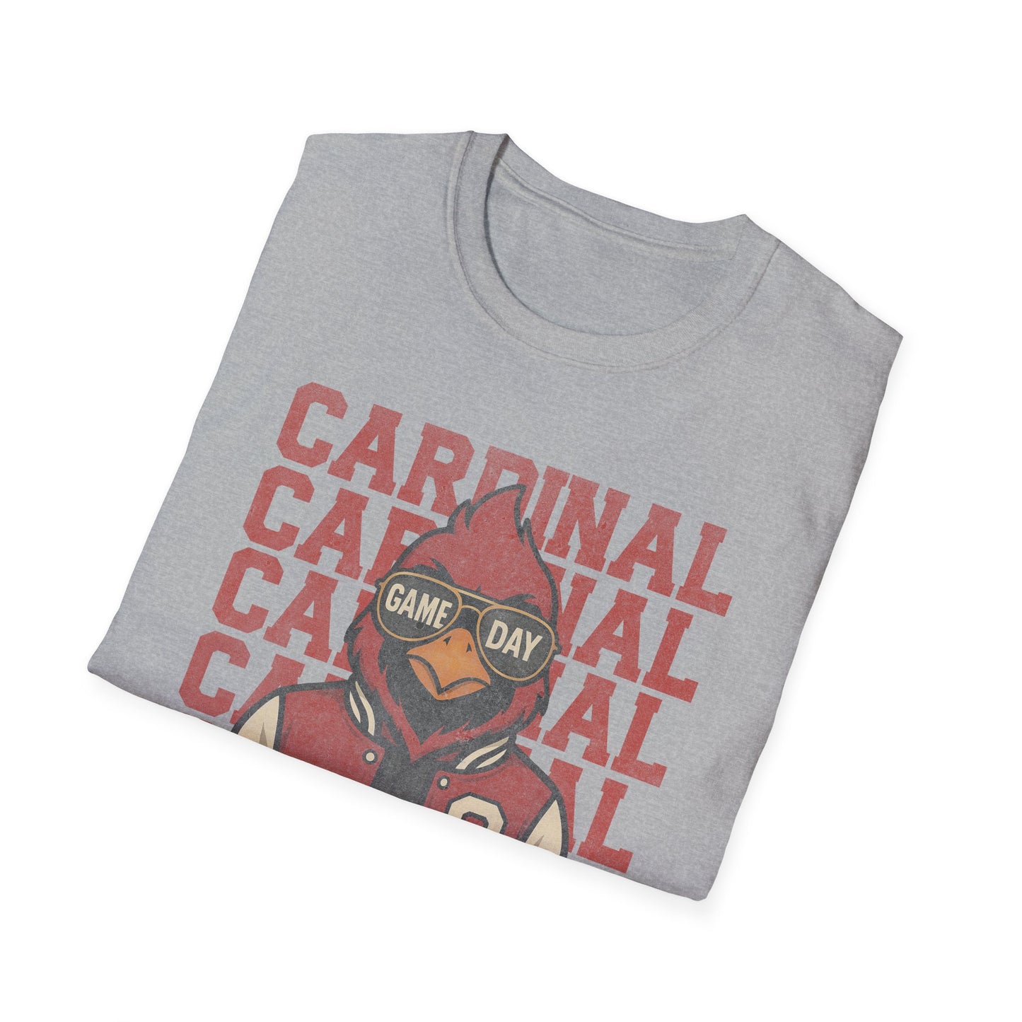 Cardinal Game Day Distressed - Unisex Softstyle T-Shirt