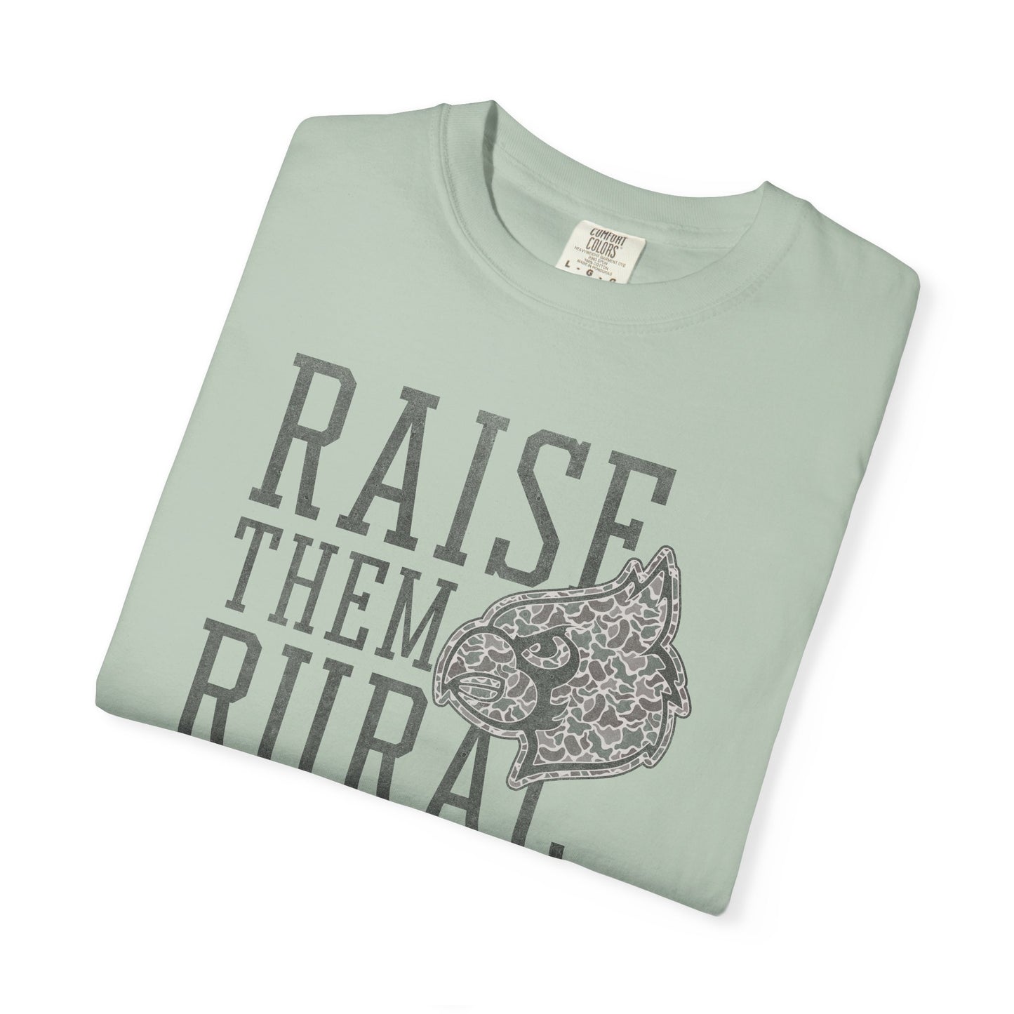 Old School Camo Raise them Rural Cardinal - Comfort Colors T Shirt