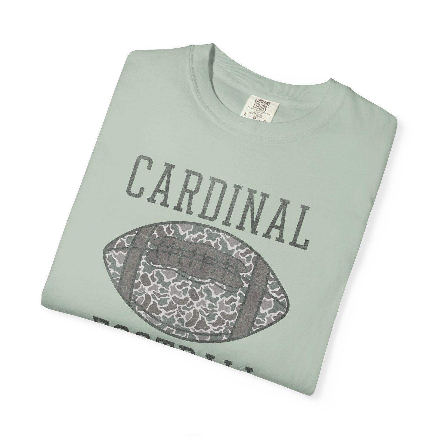 Old School Camo Distressed Football - Comfort Colors T Shirt