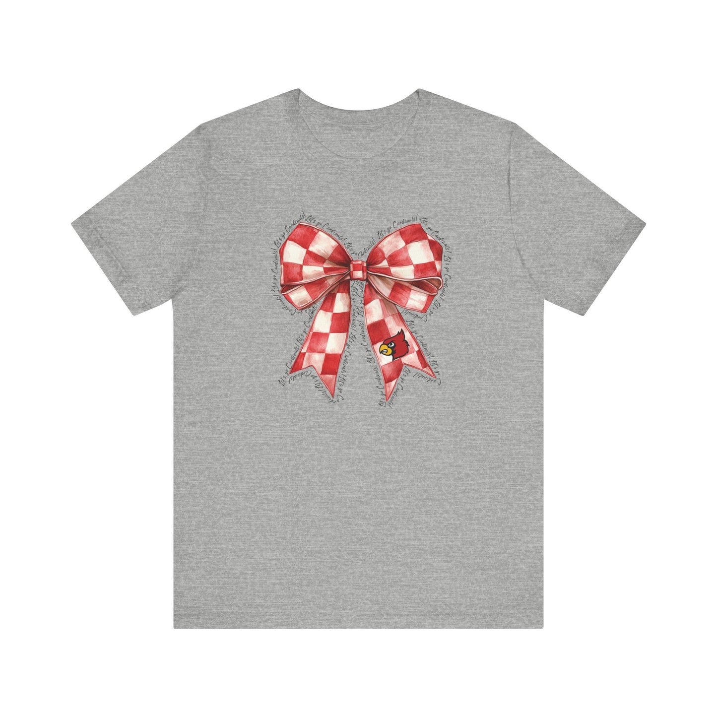 Let's go Cardinals Coquette Bow - Bella + Canvas Short Sleeve Tee
