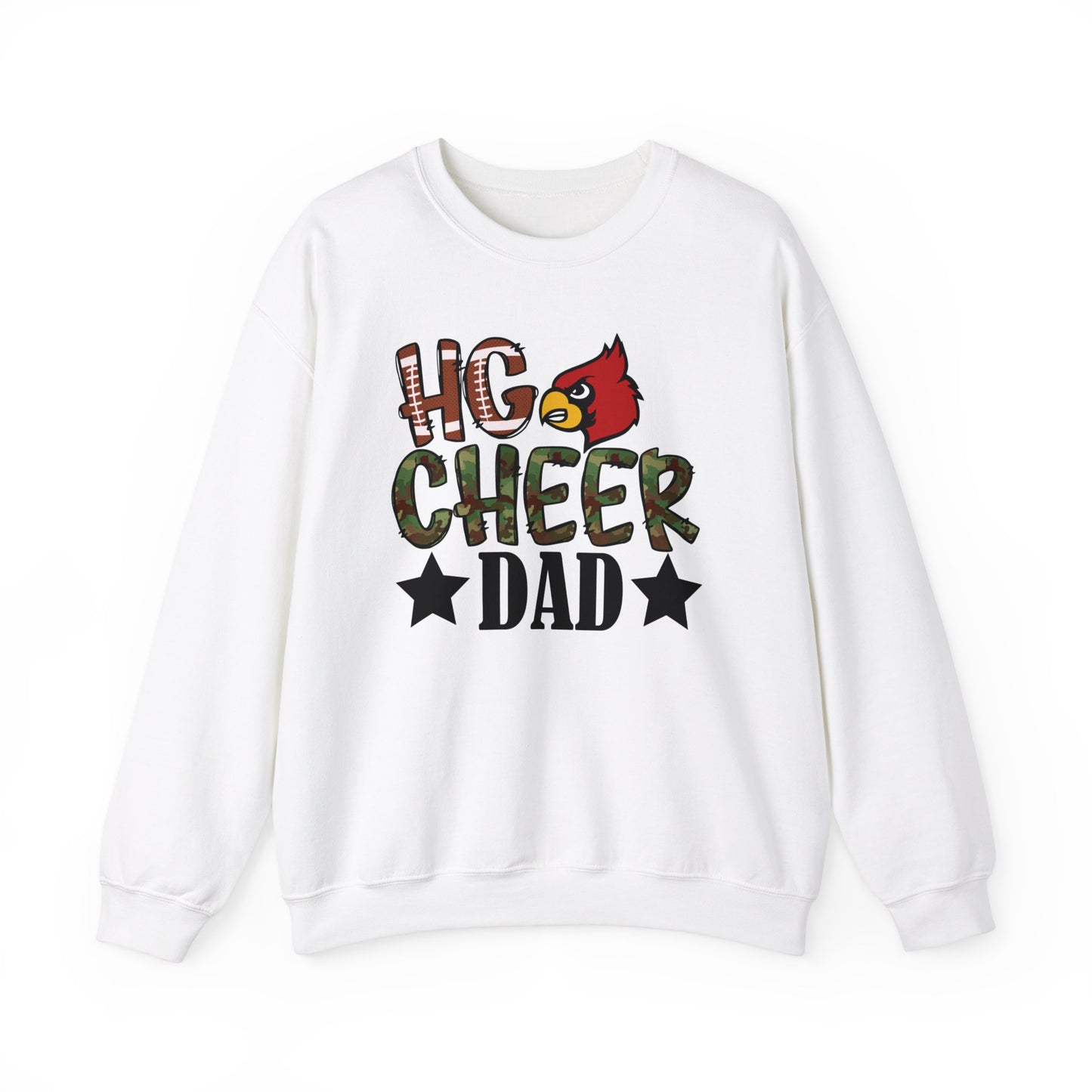 HG Cheer Dad Football - Unisex Heavy Blend™ Crewneck Sweatshirt