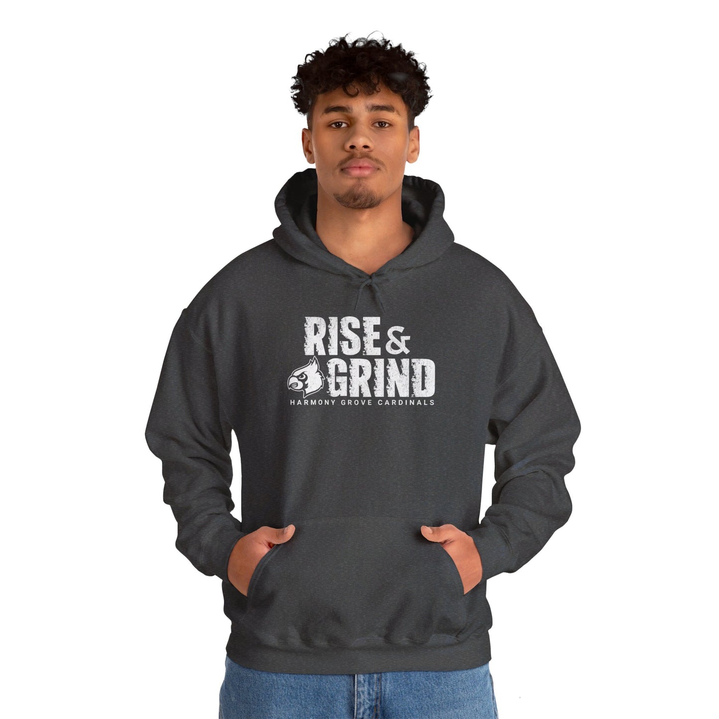 Vintage Cardinal Rise and Grind - Unisex Heavy Blend™ Hooded Sweatshirt