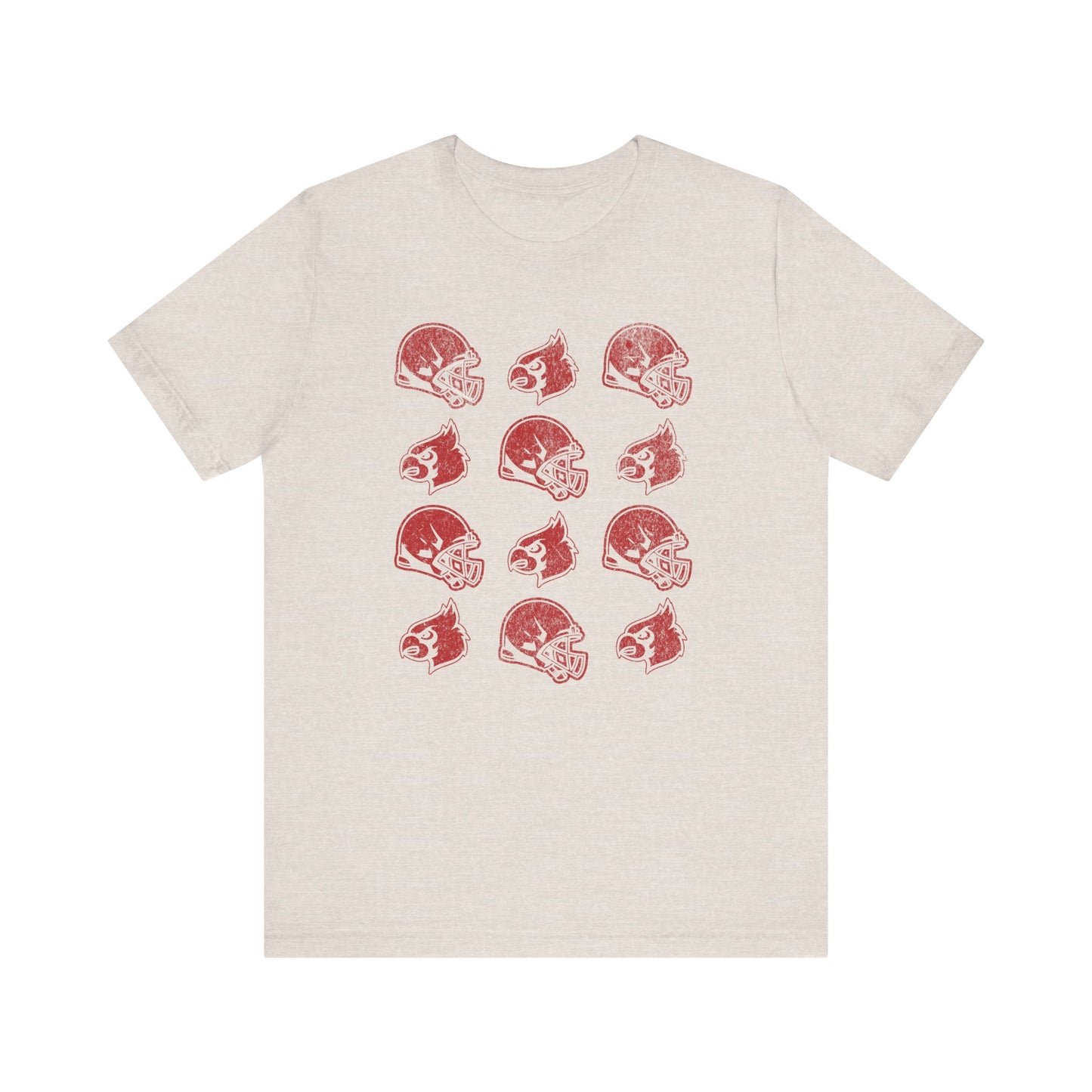 Vintage Helmets and Cardinals - Bella + Canvas Short Sleeve Tee
