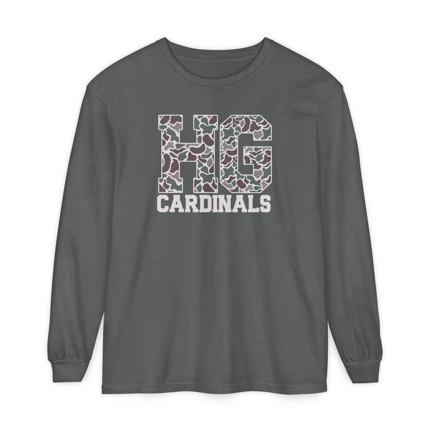 Old School Camo HG Cardinals - Comfort Colors Long Sleeve T-Shirt