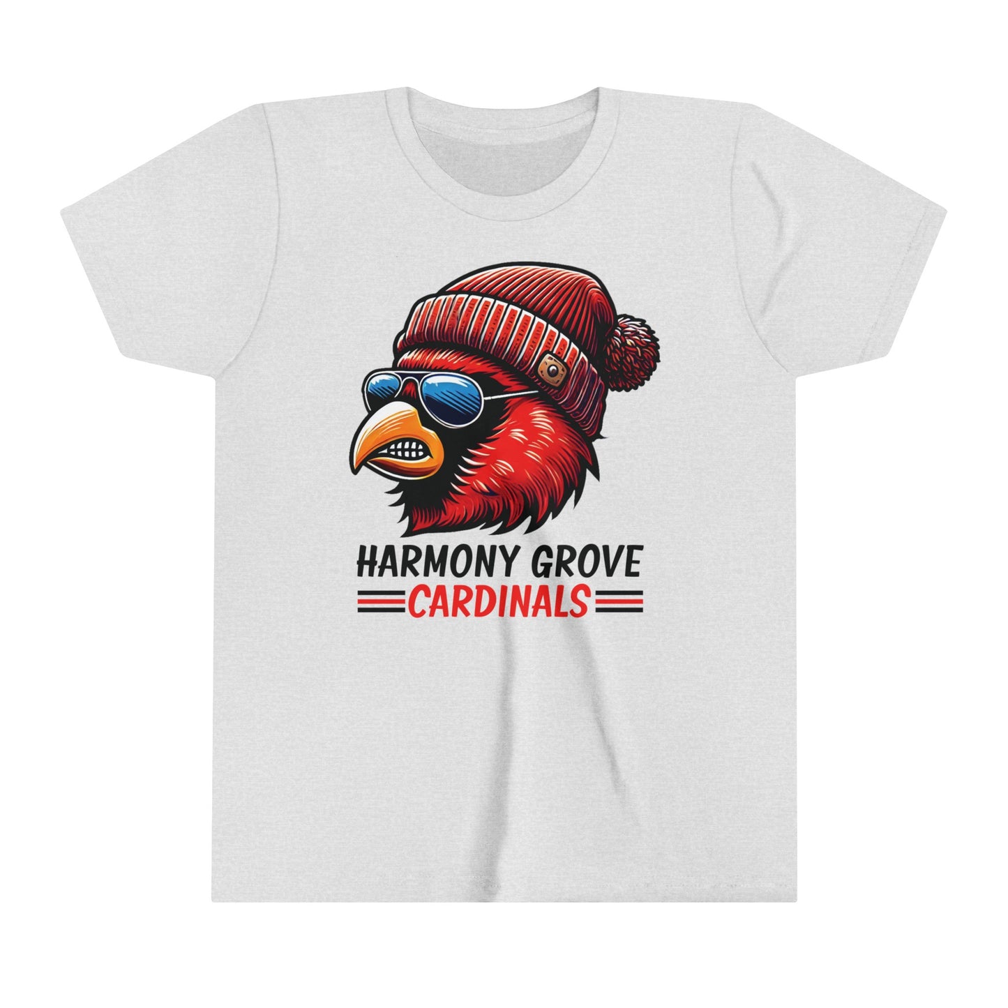 Hipster Harmony Grove Cardinal - Bella + Canvas Youth Tee