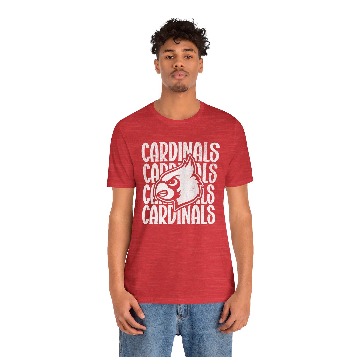 Vintage Cardinal 4 - Bella + Canvas Short Sleeve Tee