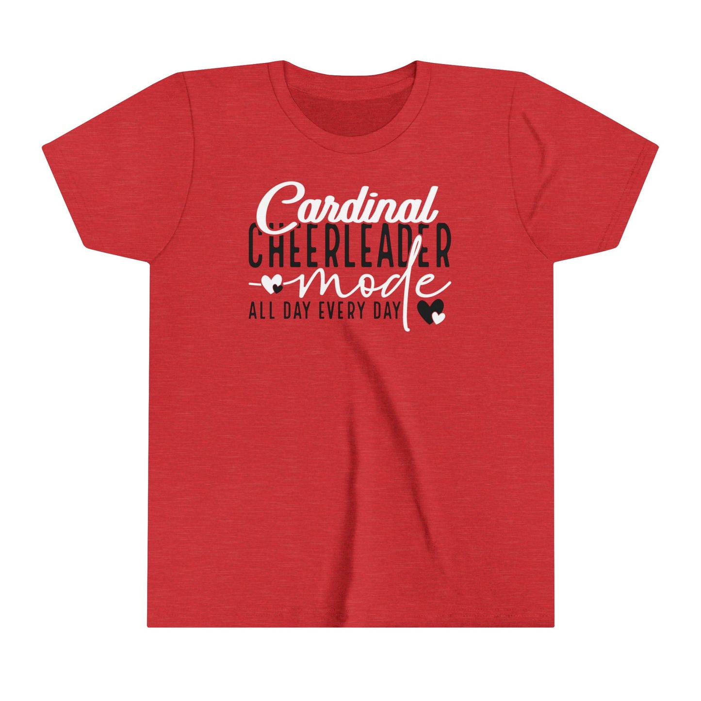 Cardinal Cheerleader Mode - Bella + Canvas Youth Tee