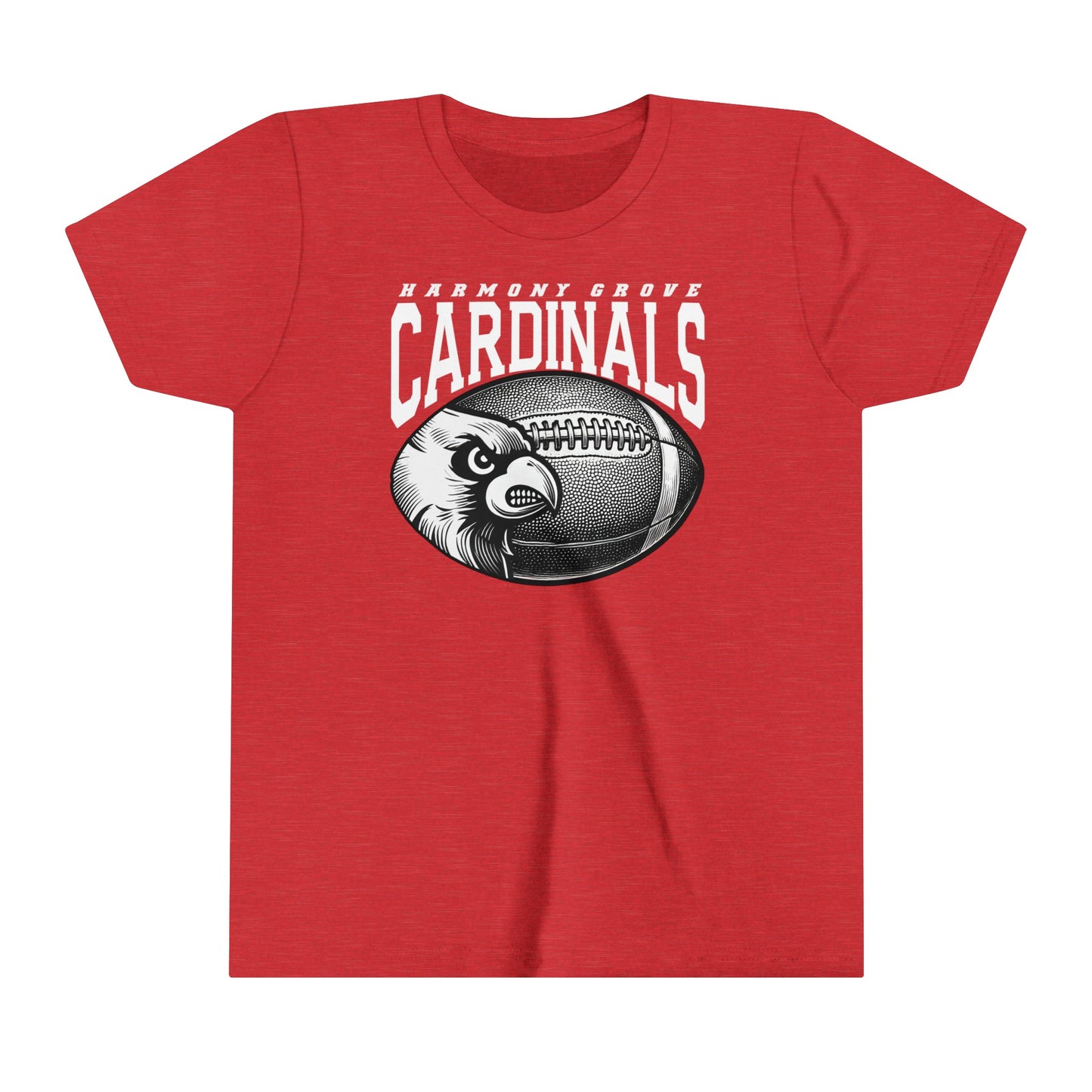 Harmony Grove Football Cardinal - Bella + Canvas Youth Tee