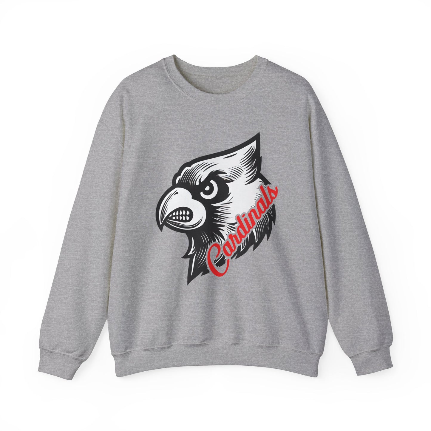 Cardinals Inset Text - Unisex Heavy Blend™ Crewneck Sweatshirt