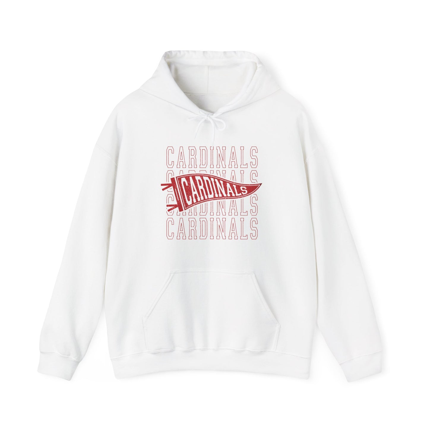 Vintage Cardinals Pennant - Unisex Heavy Blend™ Hooded Sweatshirt