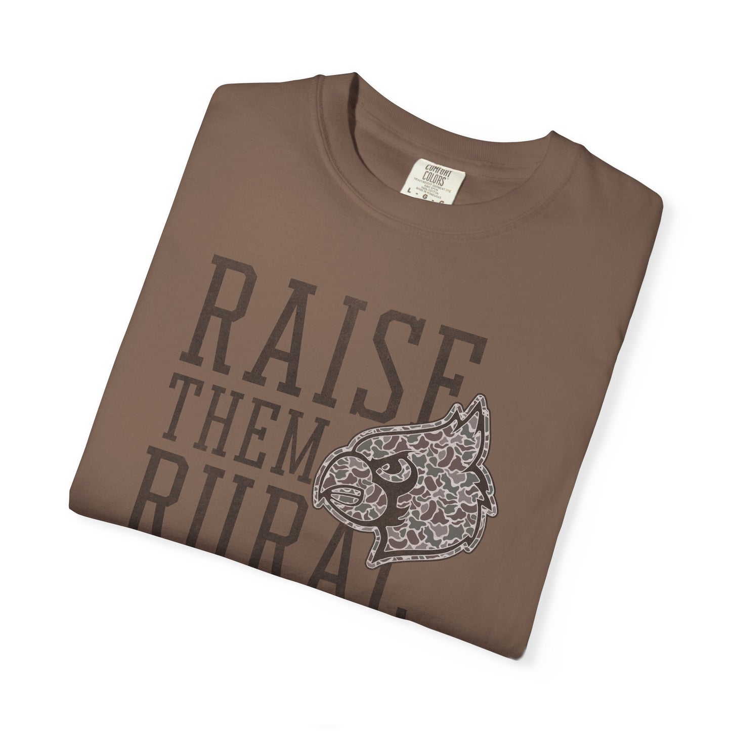 Old School Camo Raise them Rural Cardinal - Comfort Colors T Shirt