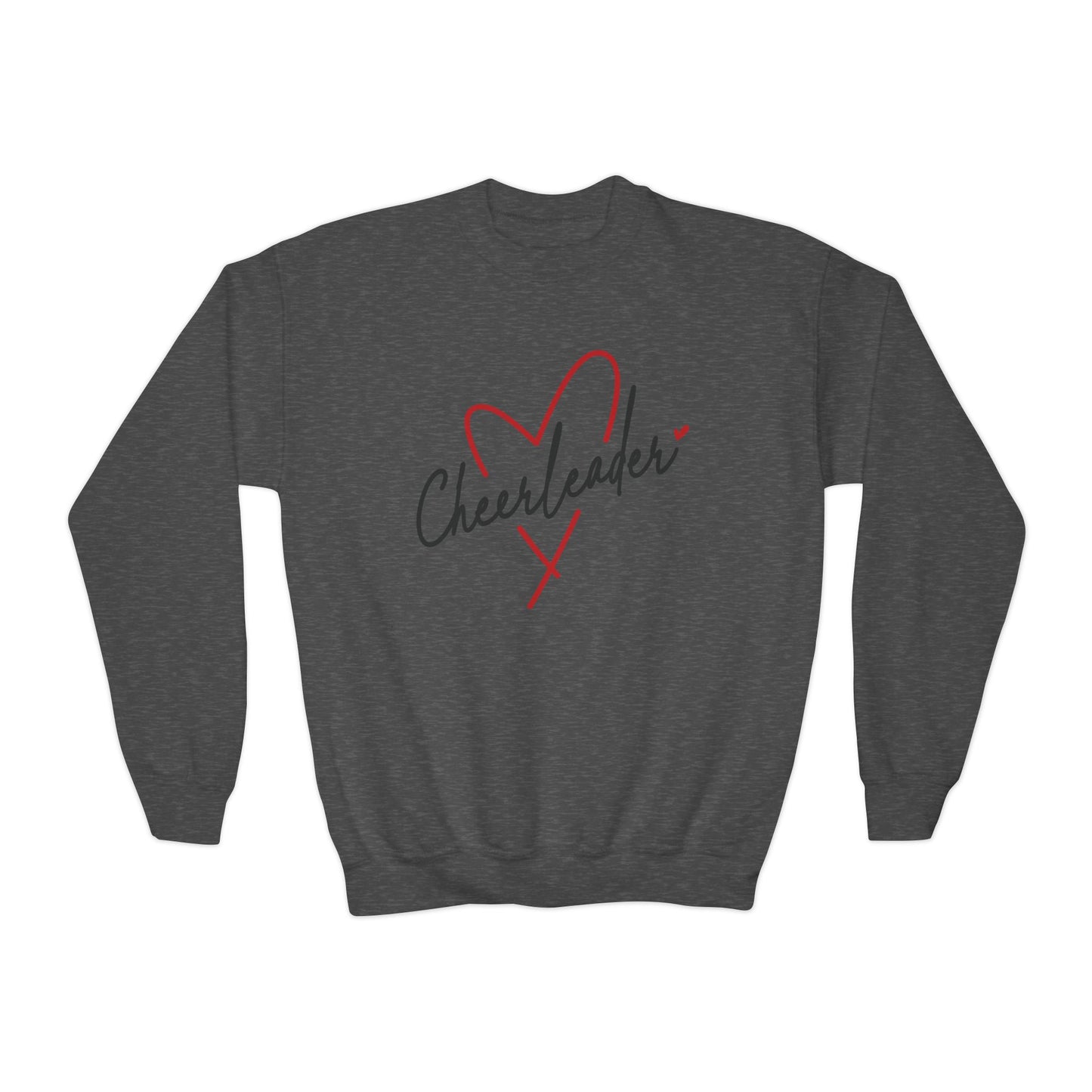 Cheerleader Heart - Youth Crew Sweatshirt