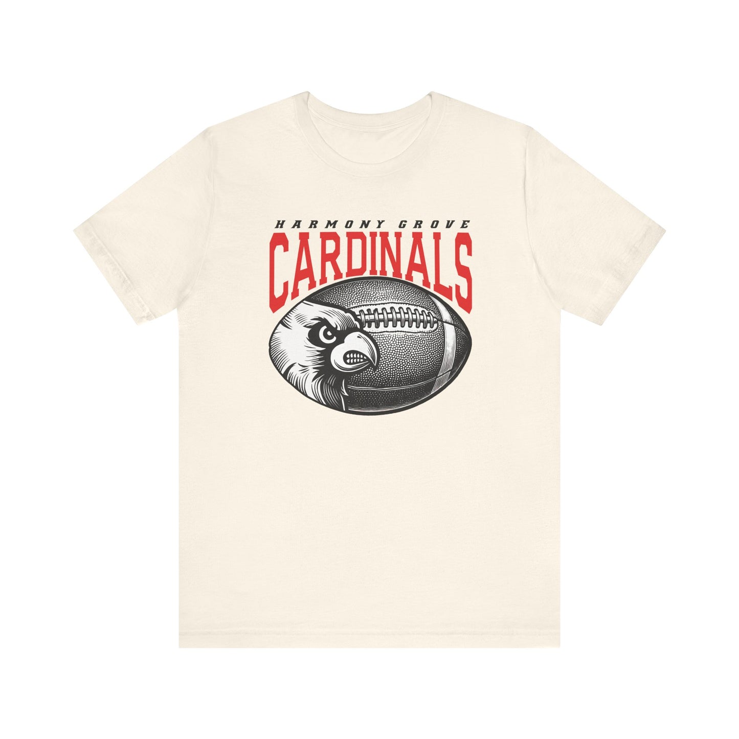 HG Cardinals Football Mascot Inset - Bella + Canvas Short Sleeve Tee