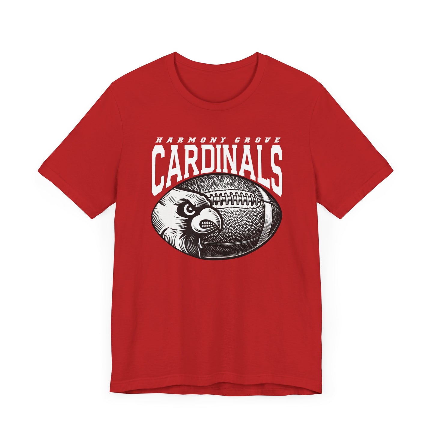 HG Cardinals Football Mascot Inset - Bella + Canvas Short Sleeve Tee