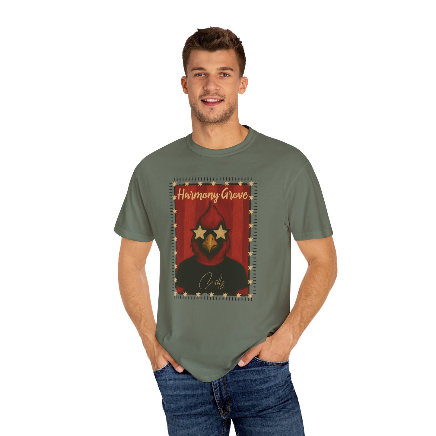 Harmony Grove Cards Painted Cardinal - Comfort Colors T Shirt