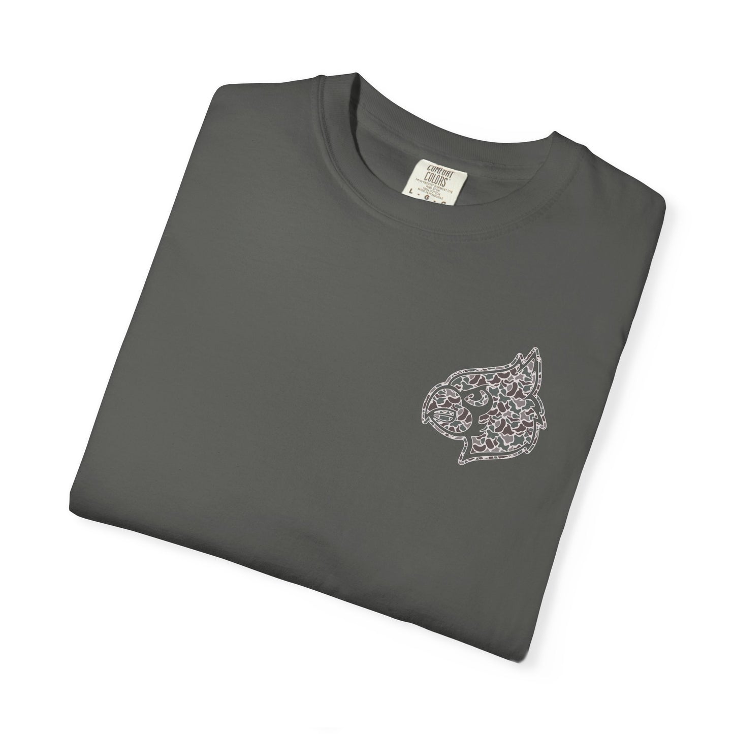 Old School Camo Cardinal Pocket + HG Cardinals - Comfort Colors T Shirt