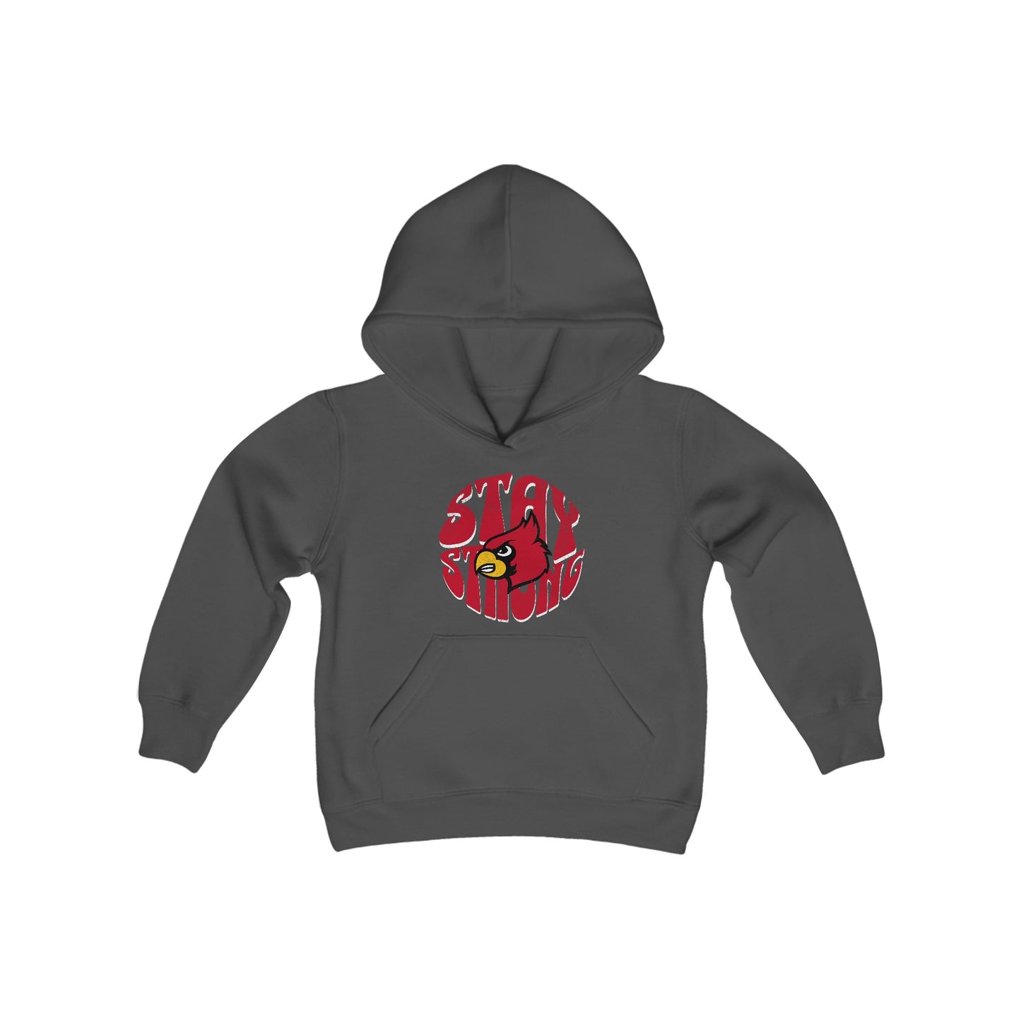 Stay Strong Cardinal - Youth Heavy Blend Hooded Sweatshirt