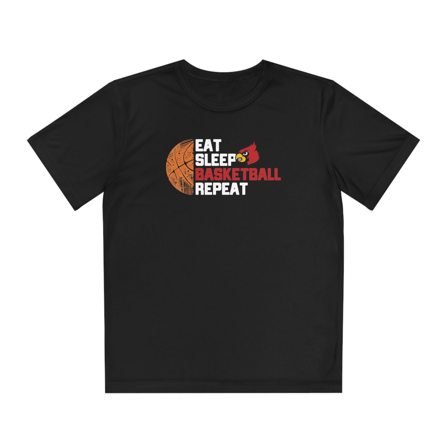 Eat Sleep Basketball Repeat - Youth Sport-Tek® Competitor™ Tee