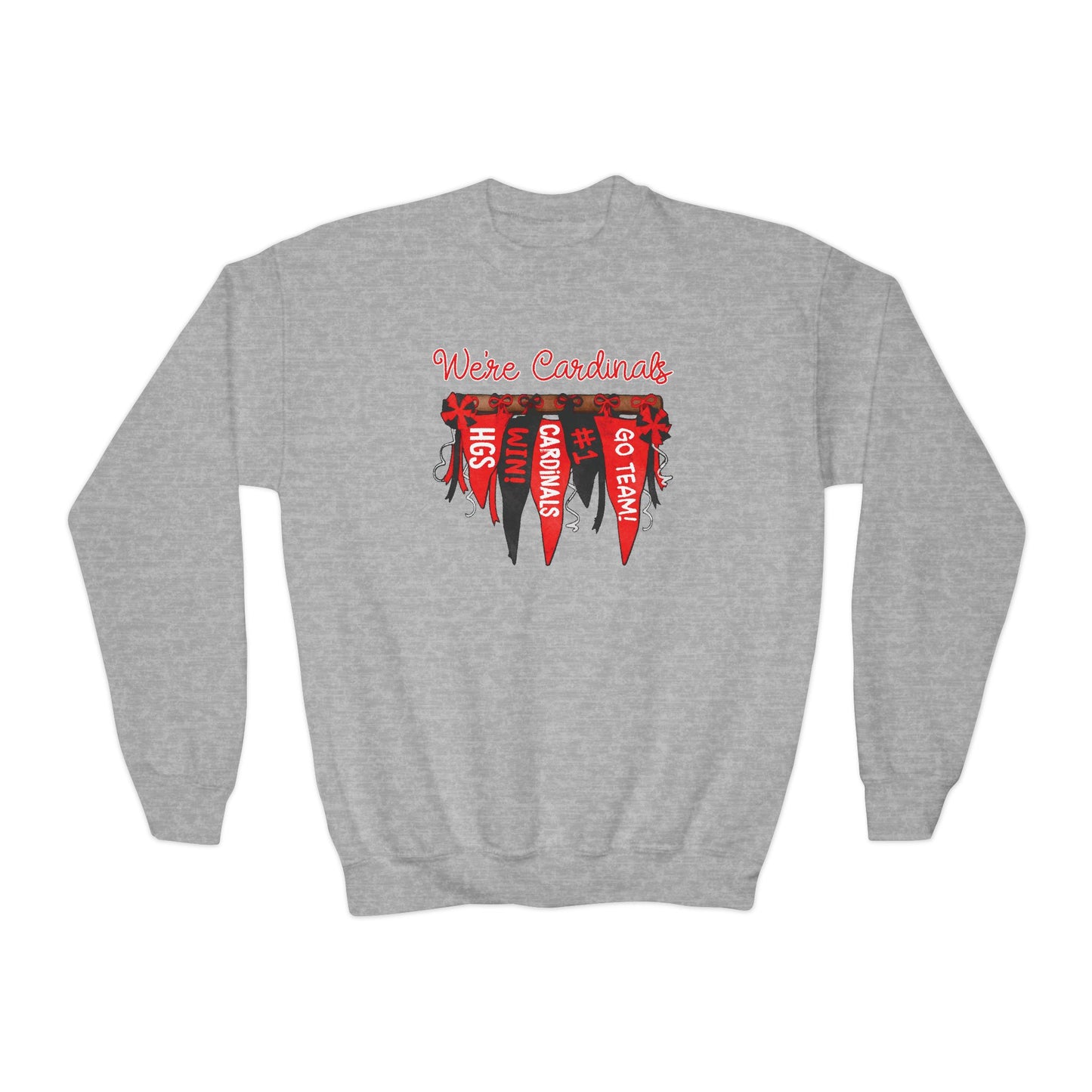 Cardinals Pennant Banner - Youth Crew Sweatshirt
