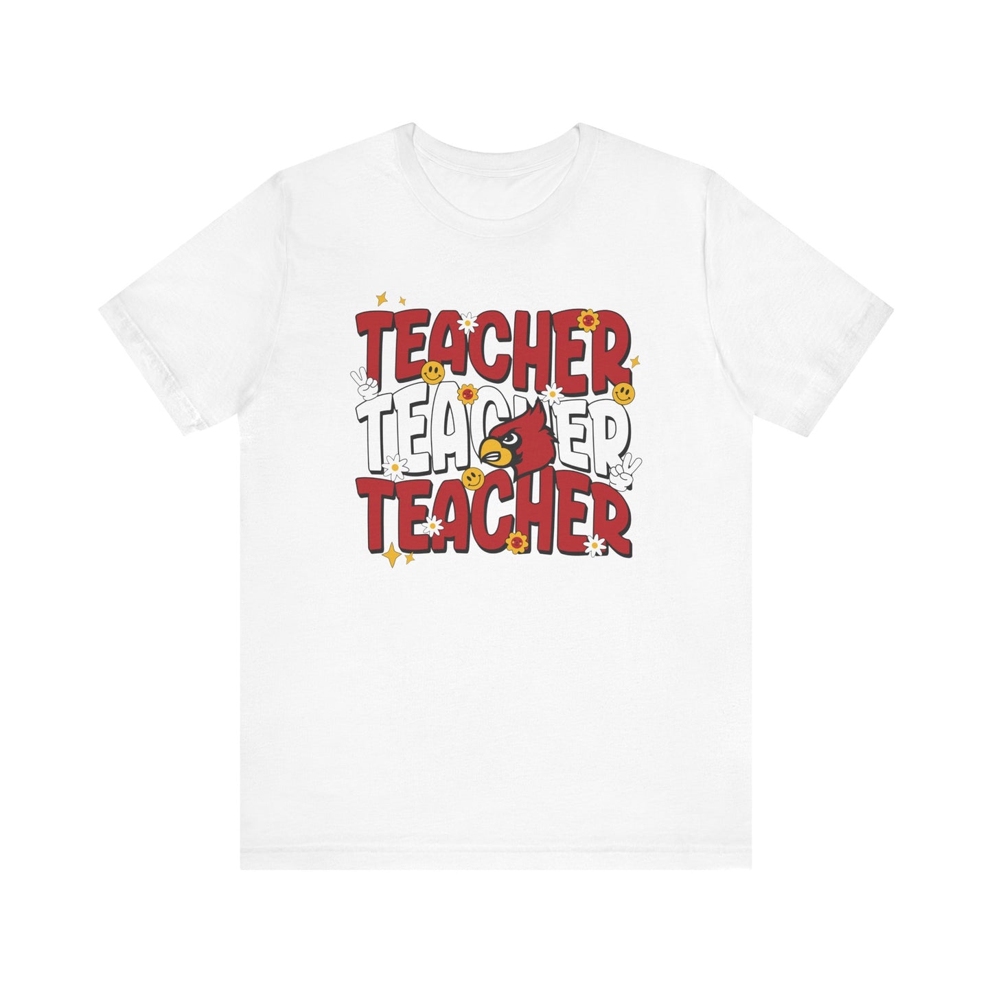 Groovy Teacher 3 - Bella + Canvas Short Sleeve Tee