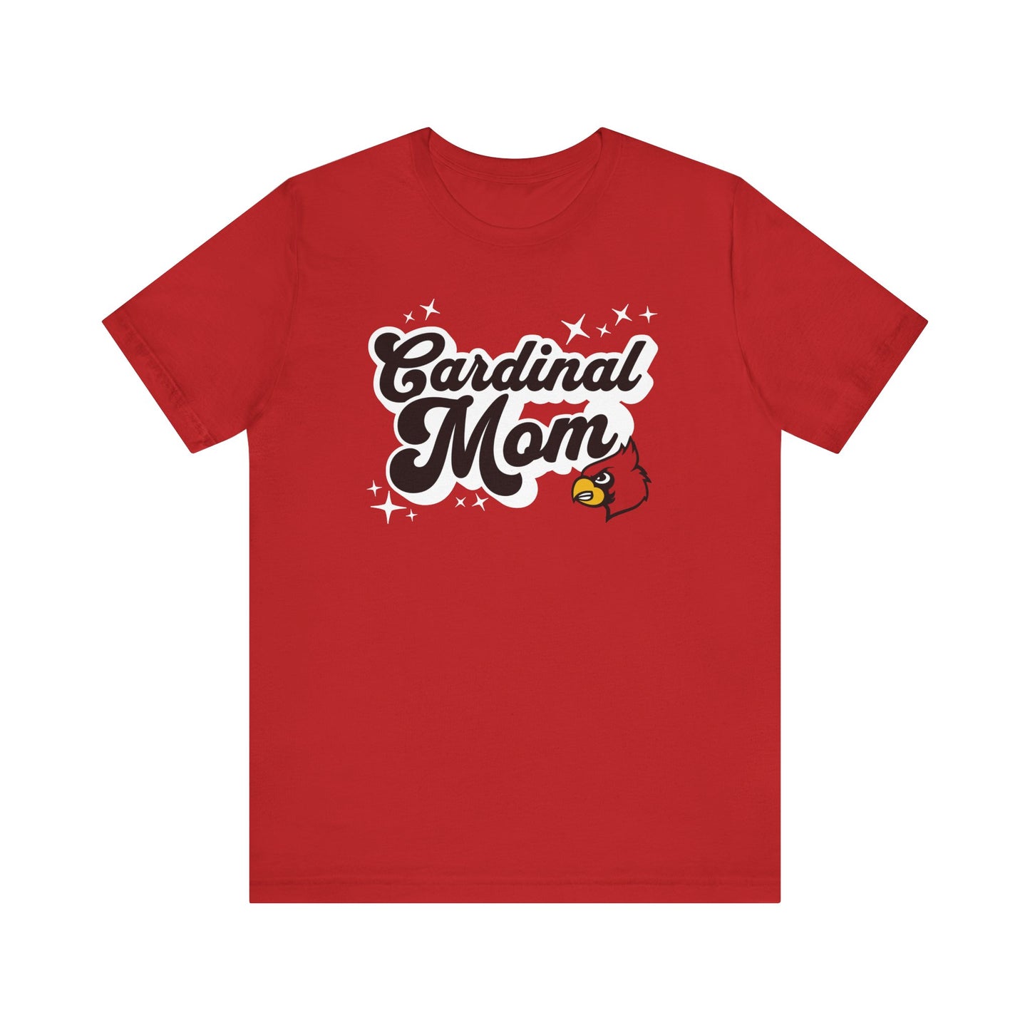 Groovy Cardinal Mom - Bella + Canvas Short Sleeve Tee