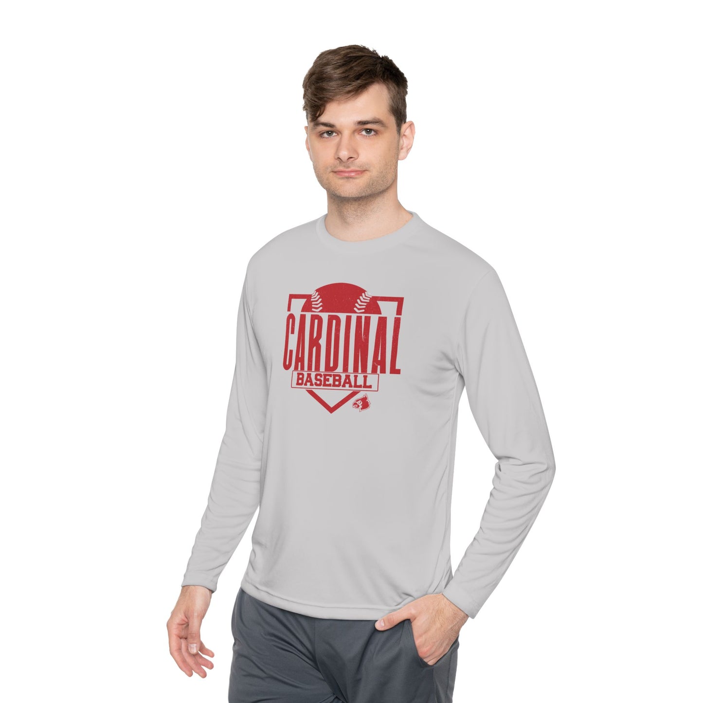 Cardinal Baseball Plate - Dryfit Long Sleeve Tee