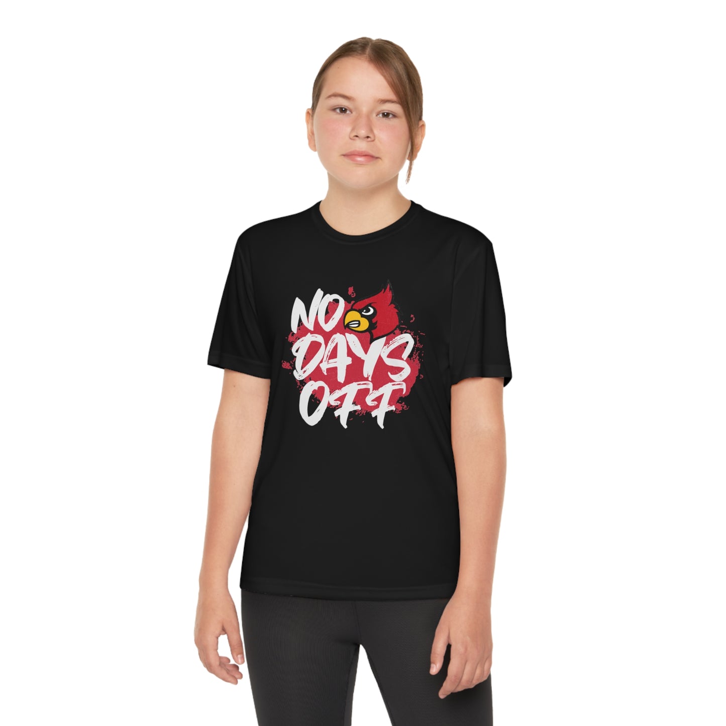 No Days Off Cardinal - Youth Sport-Tek® Competitor™ Tee