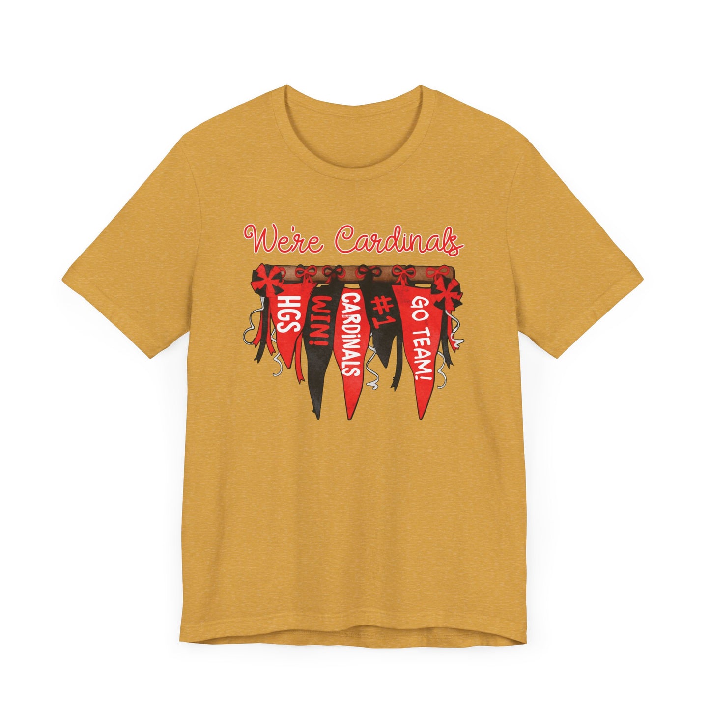 Cardinals Pennant Banner - Bella + Canvas Short Sleeve Tee