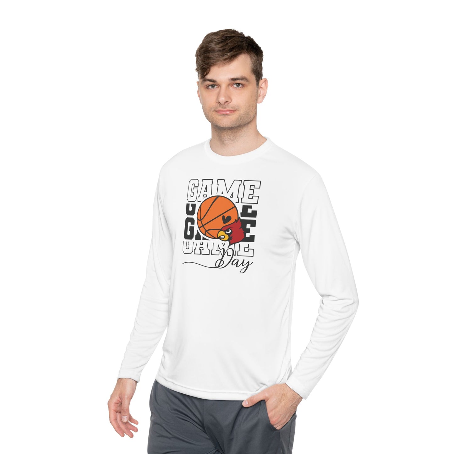 Cardinal Basketball Game Day - Dryfit Long Sleeve Tee