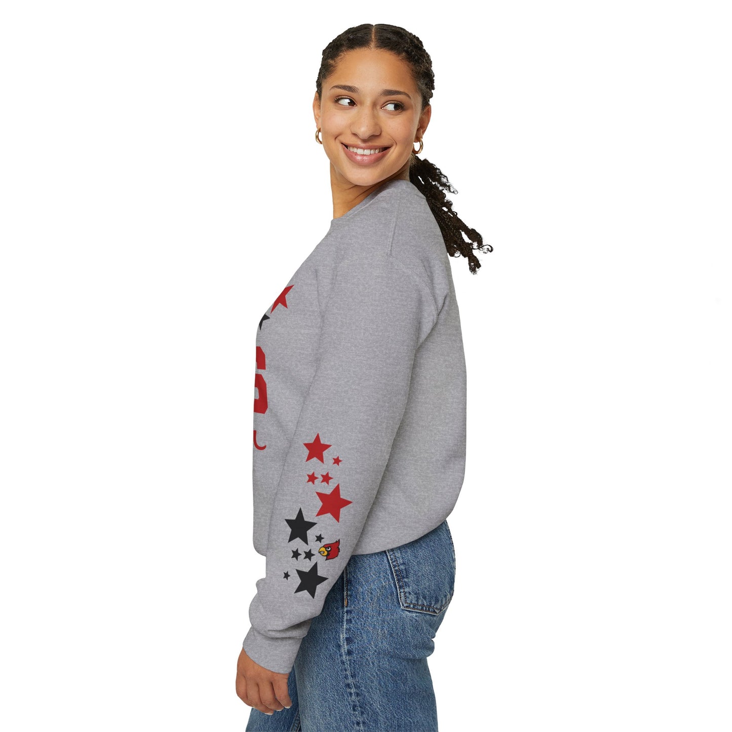 Cardinals Nation with Star Sleeves - Unisex Heavy Blend™ Crewneck Sweatshirt