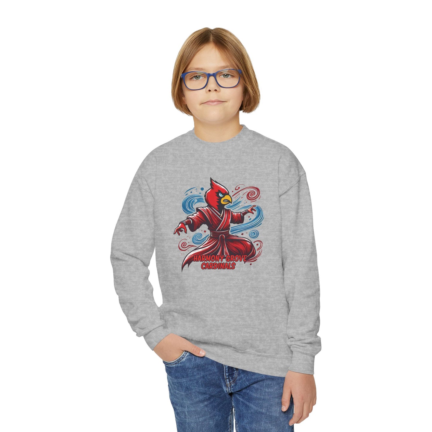 Airbender Harmony Grove Cardinal - Youth Crew Sweatshirt
