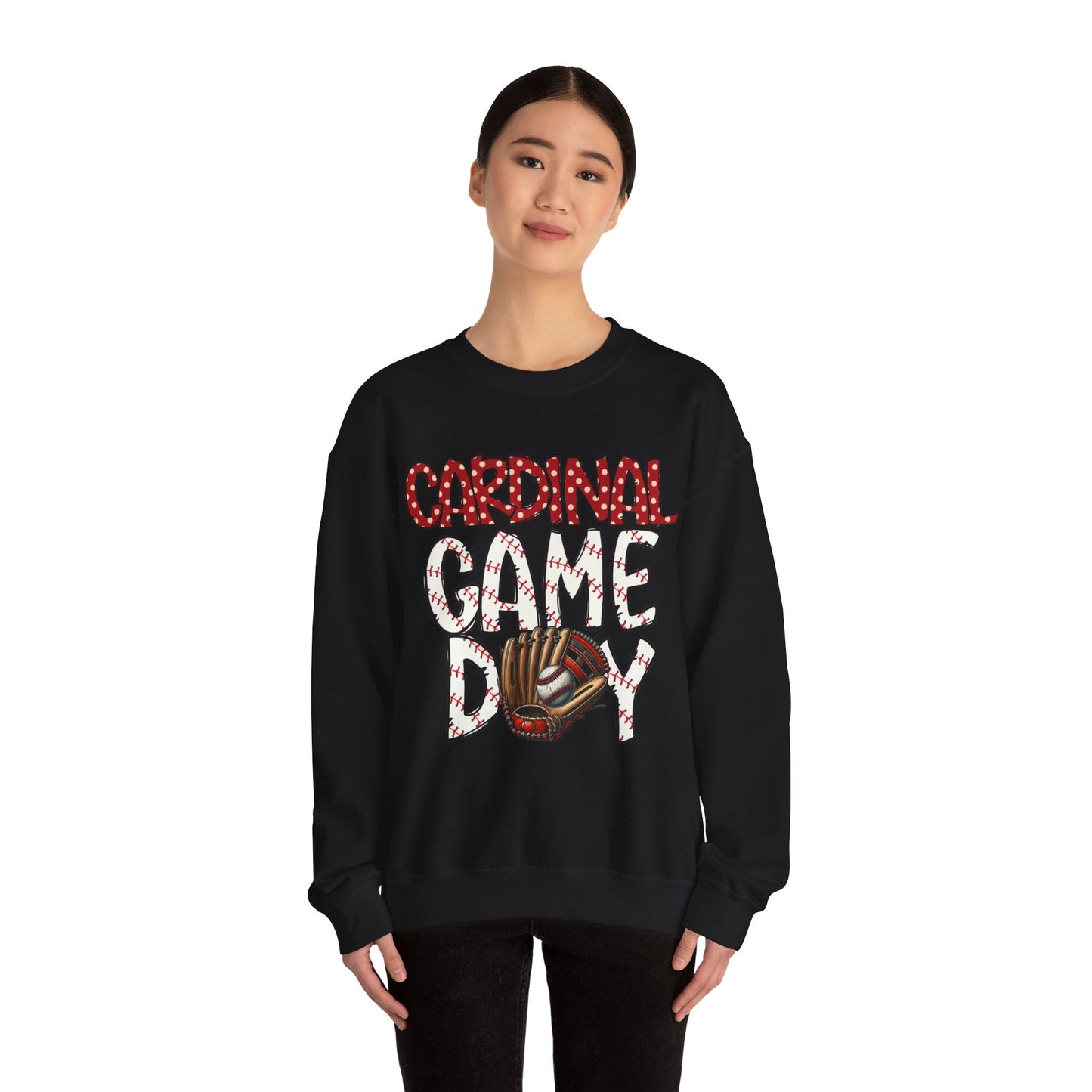 Cardinal Baseball Game Day - Unisex Heavy Blend™ Crewneck Sweatshirt