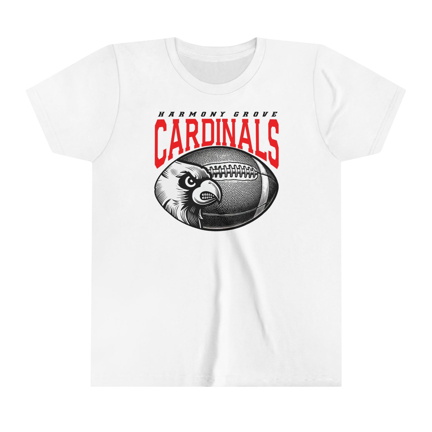 Harmony Grove Football Cardinal - Bella + Canvas Youth Tee