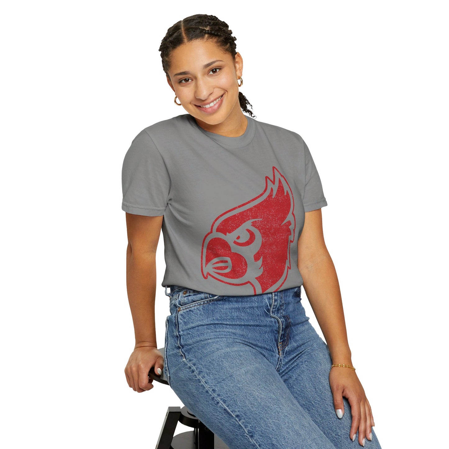 Distressed Filled Cardinal - Comfort Colors T-shirt
