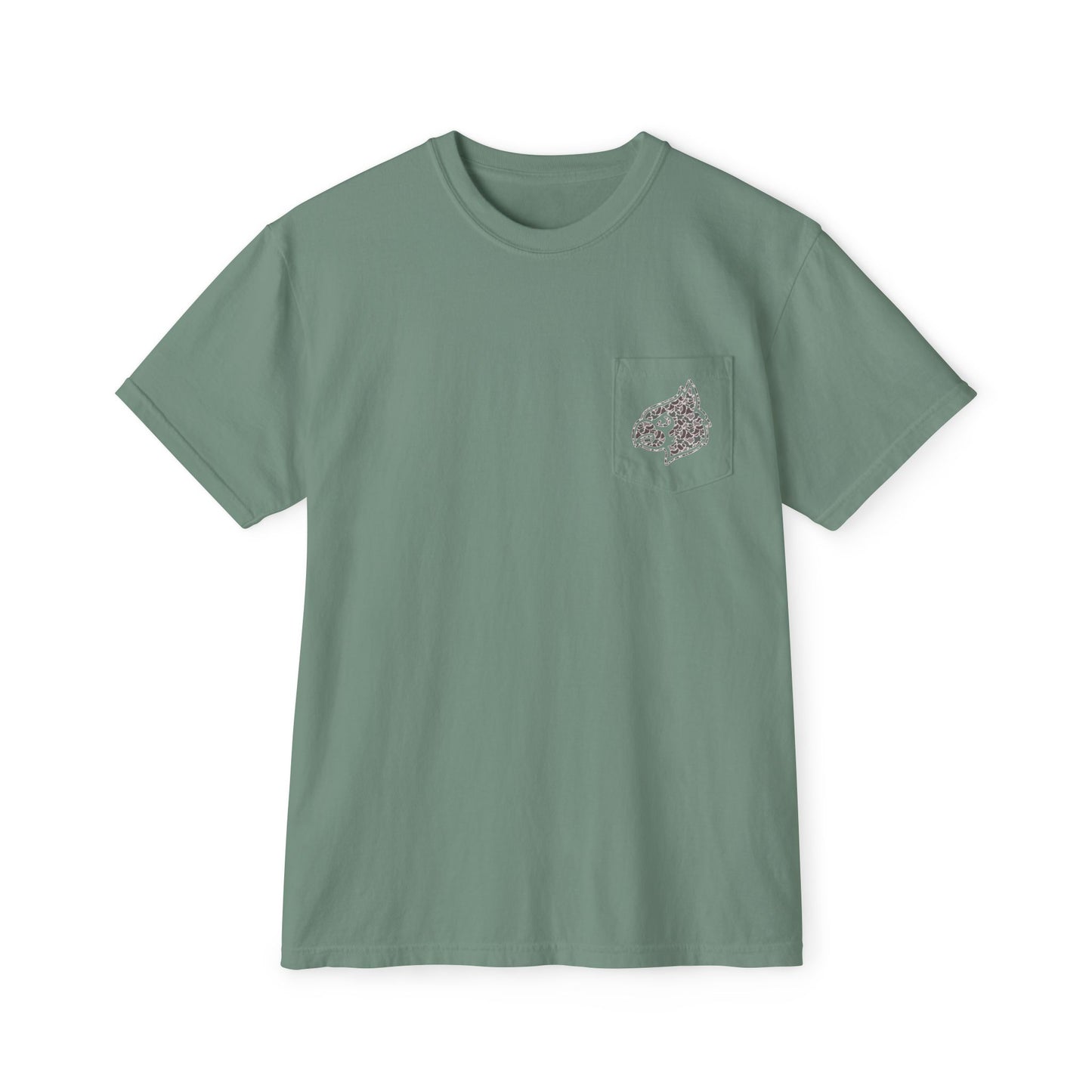 Unisex Pocket T-Shirt Cardinal + HG - Comfort Colors Tshirt
