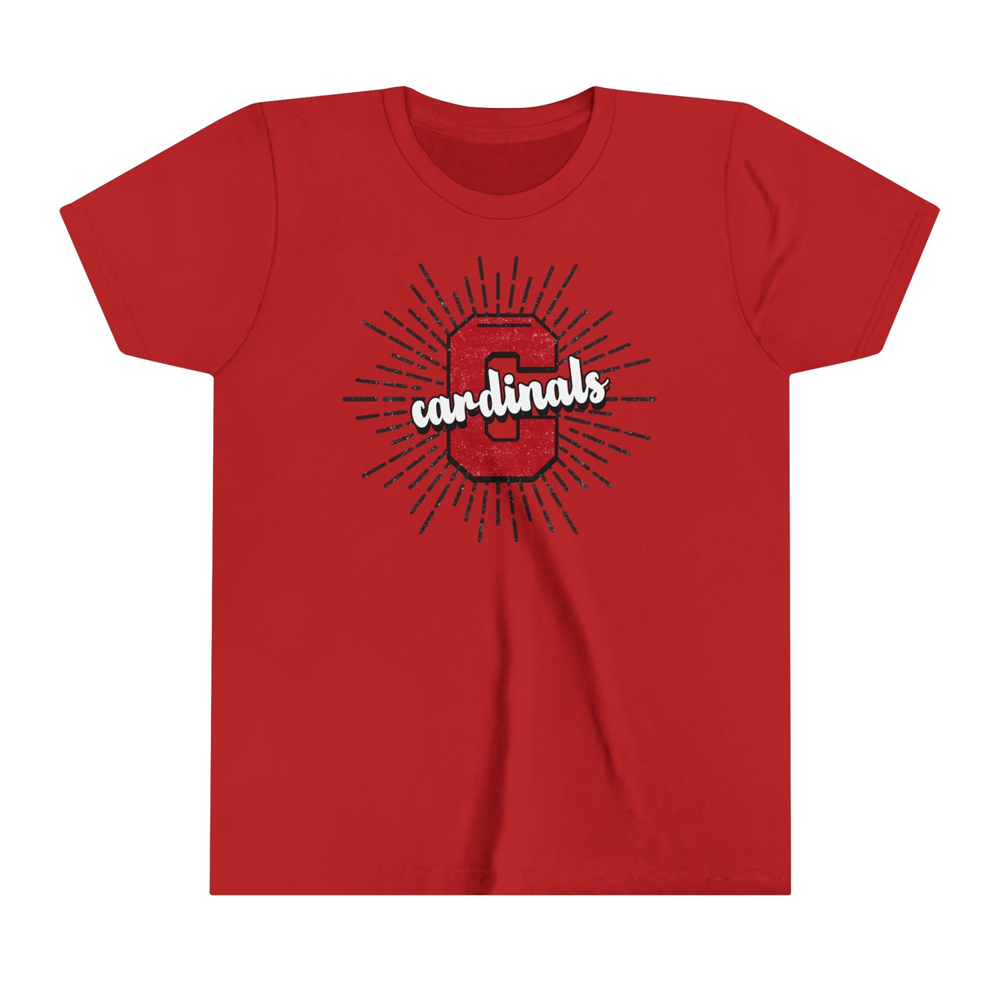 Cardinals Sunburst - Bella + Canvas Youth Tee