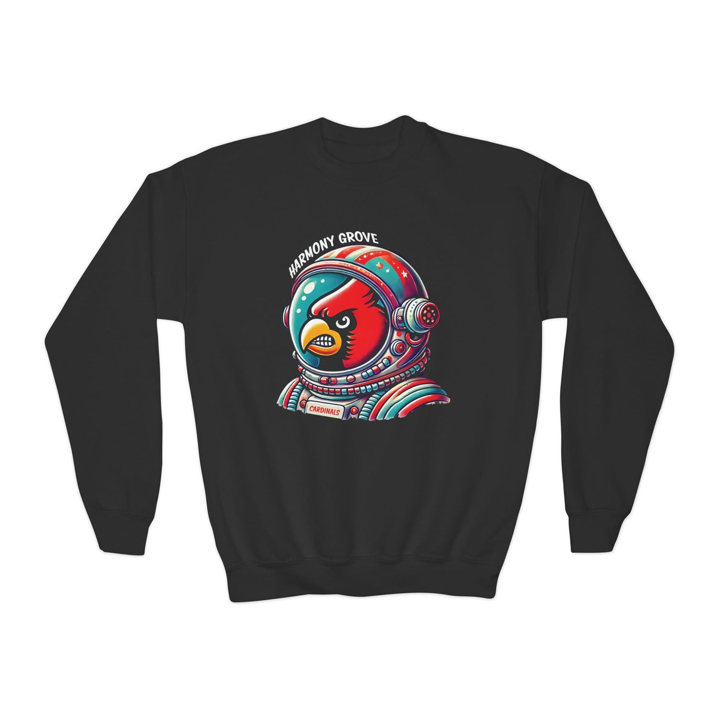 Astronaut Harmony Grove Cardinal - Youth Crew Sweatshirt