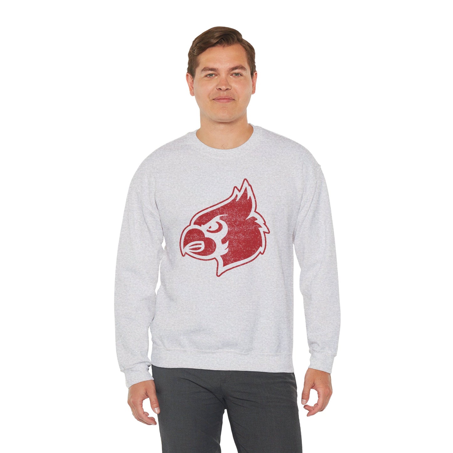 Distressed Cardinal - Unisex Heavy Blend™ Crewneck Sweatshirt